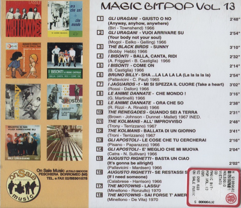 Gli Apostoli su Magic BitPop - Copertina cd - Retro